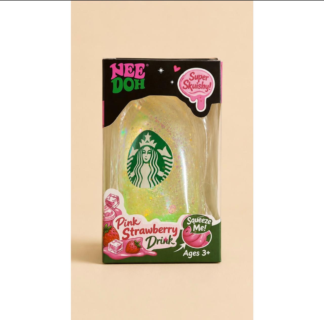 NeeDoh Super Squishy Pink Strawberry Drink