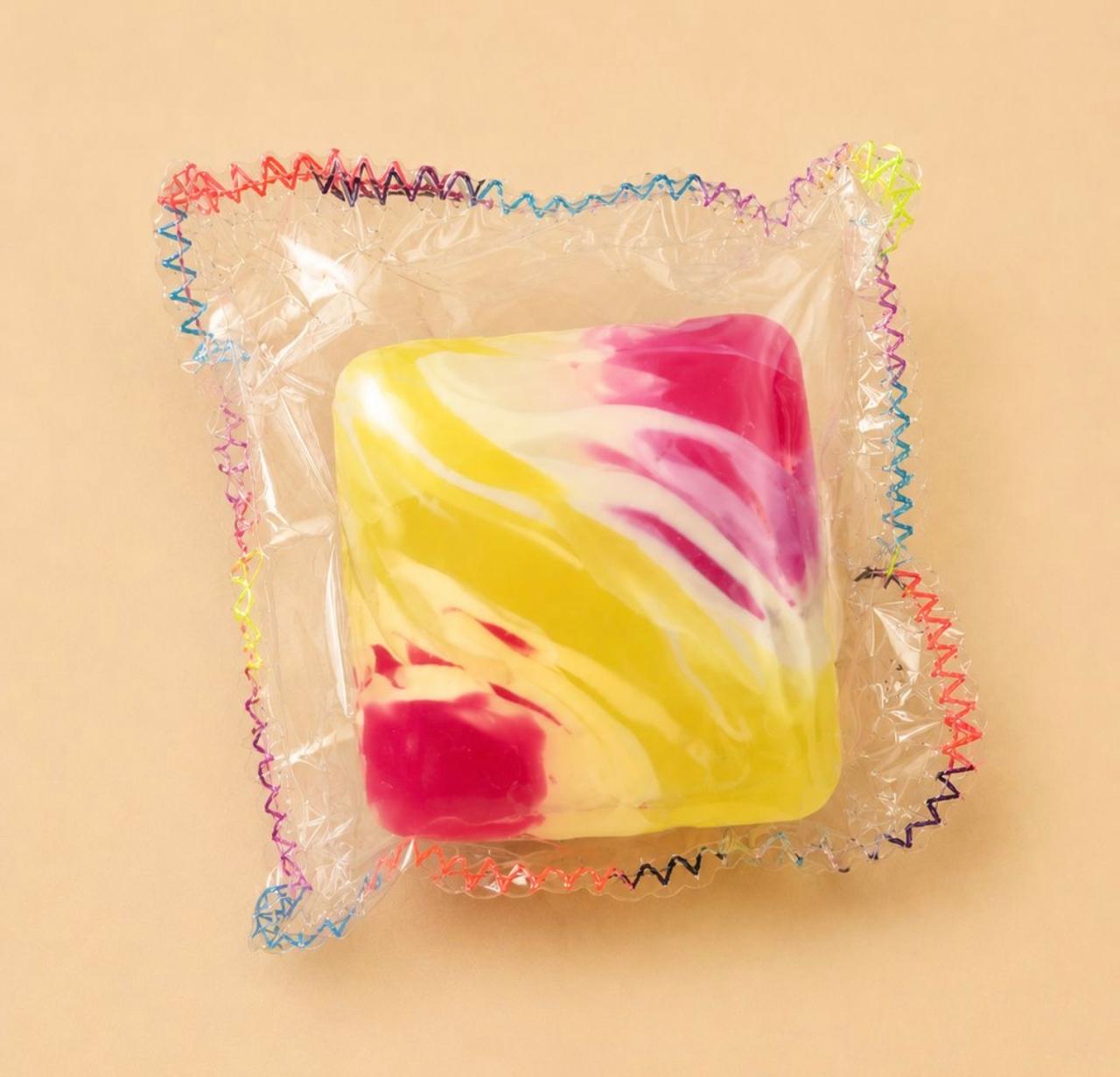 Rainbow Marble Squishy Cube
