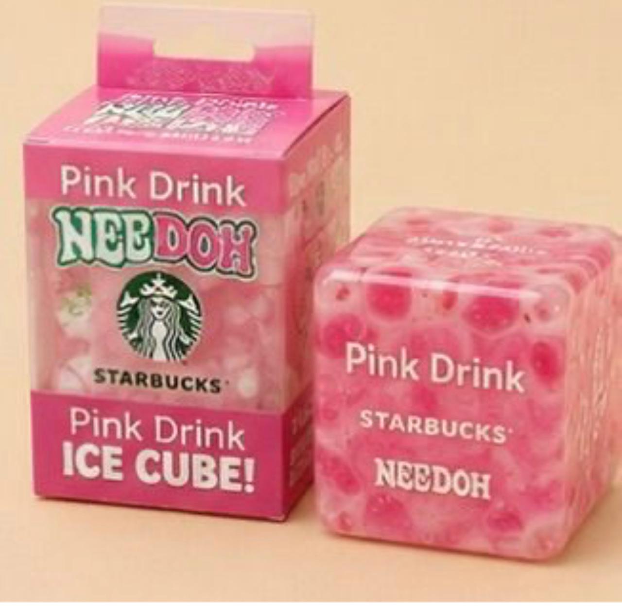Pink Drink Ice Cube Squishy