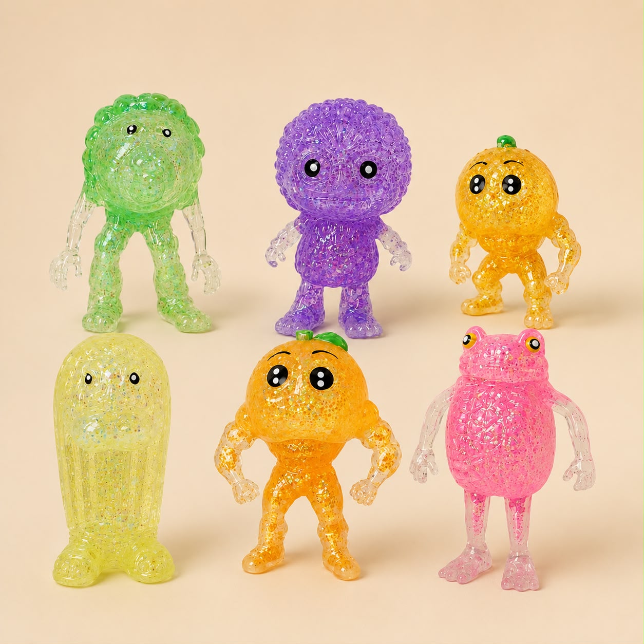 Glitter Monster Sensory Figures
