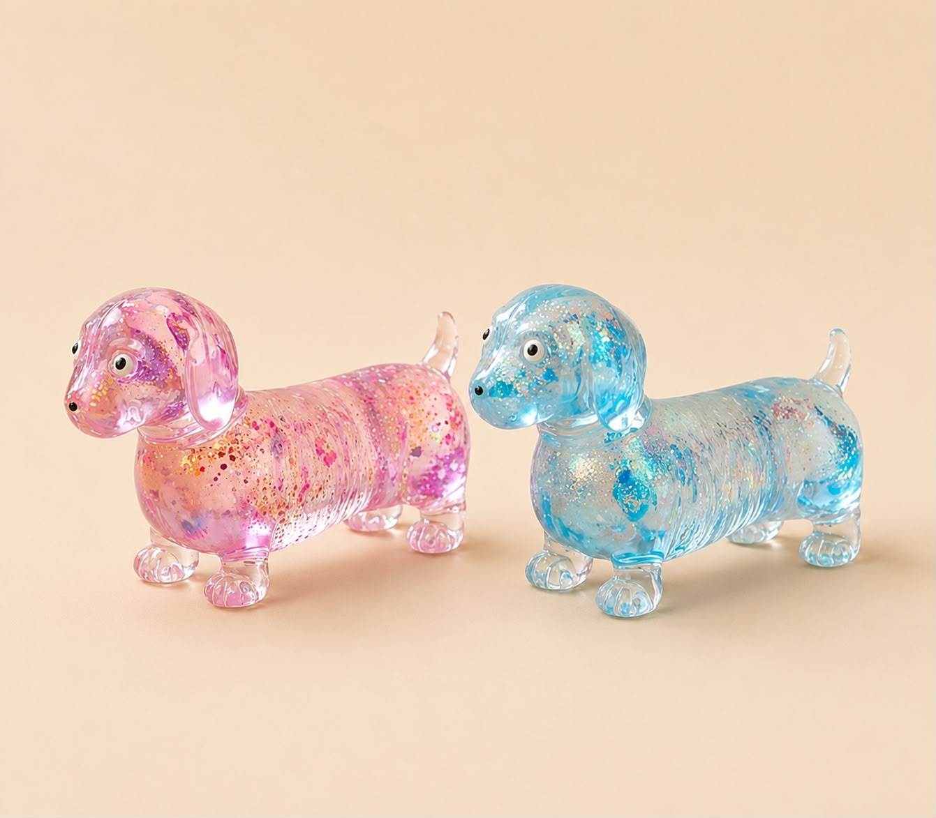 Glitter Dachshund Dog Squishy