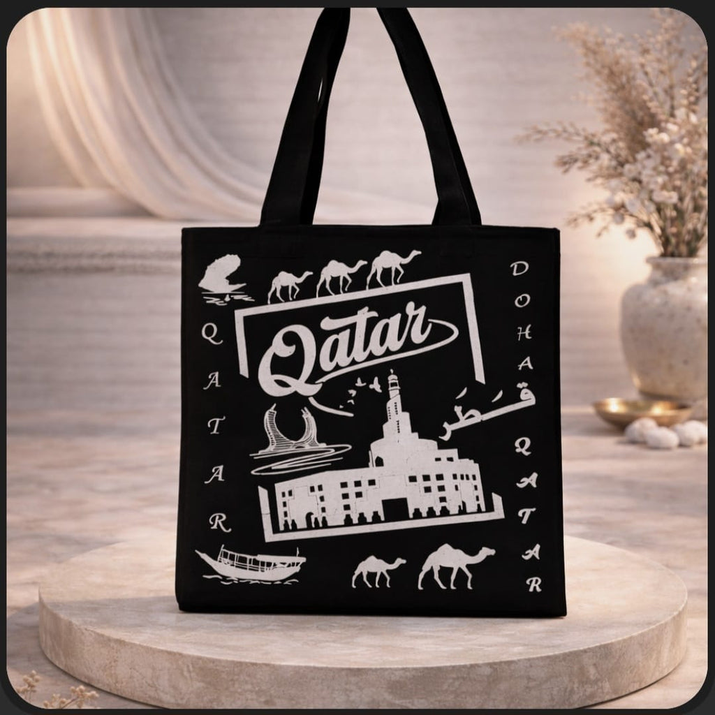 Qatar Printed Fabric Tote Bag