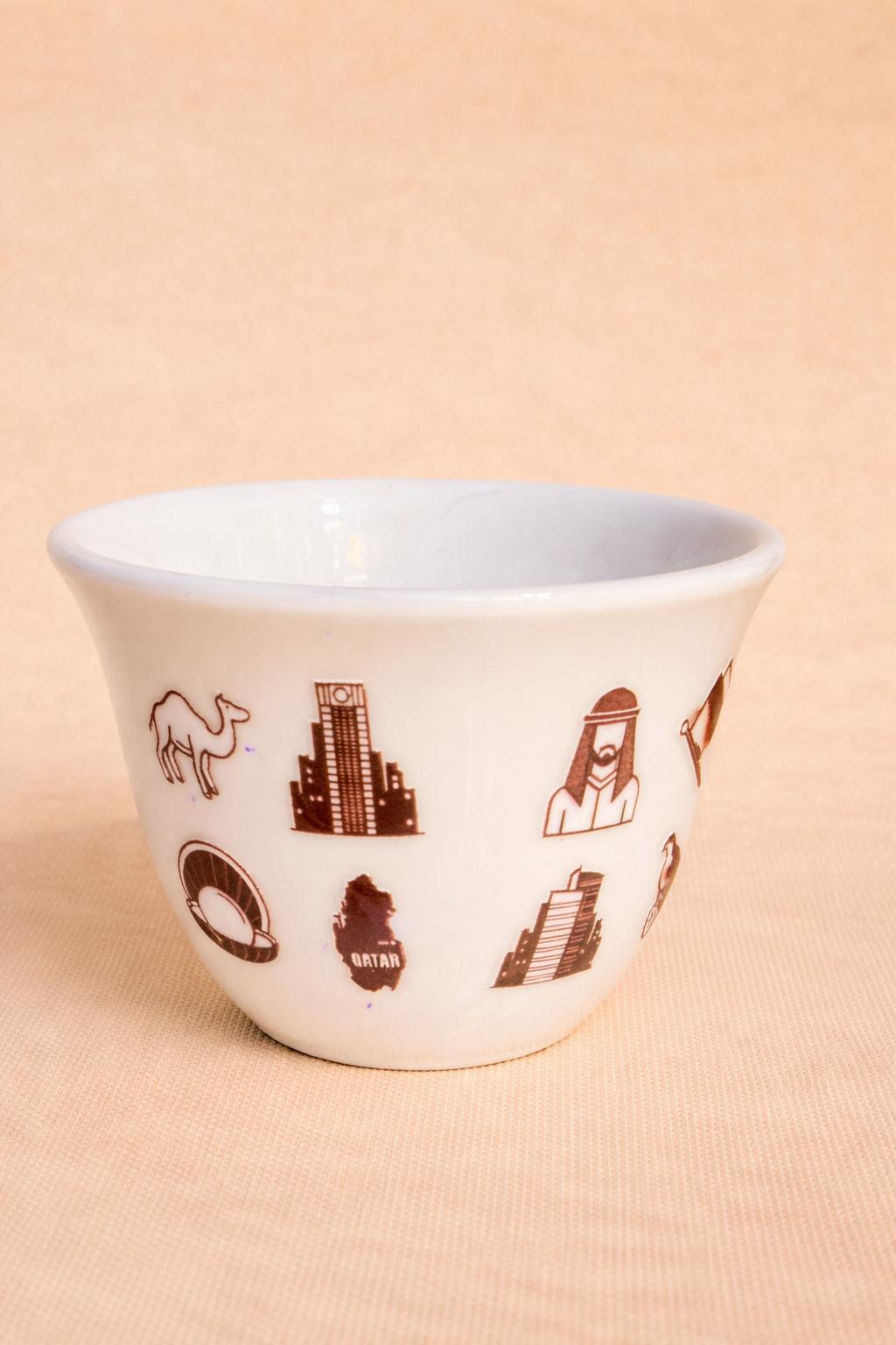 Qatar Heritage Art Coffee Cup Set – 12 Pieces
